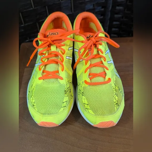 ASICS Men's Neon Yellow Running Shoes Sz 11.5 Gel Hyper Speed 7  Exc. Used Cond.