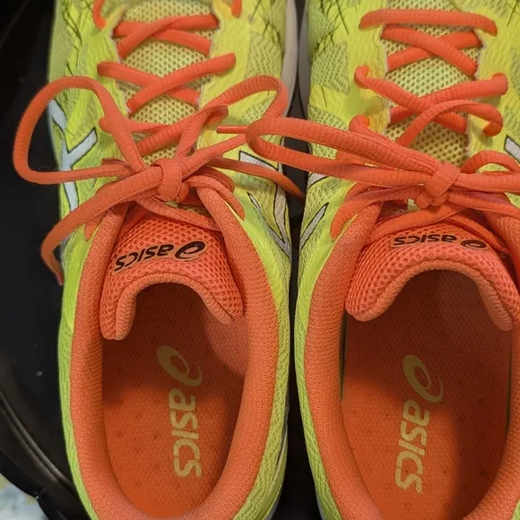 ASICS Men's Neon Yellow Running Shoes Sz 11.5 Gel Hyper Speed 7  Exc. Used Cond.