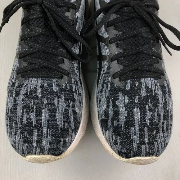 Asics Men's Size 11 Gel-Nimbus 23 Knit Sheet Rock Grey Black Lace-Up Sneakers