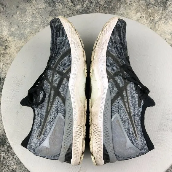 Asics Men's Size 11 Gel-Nimbus 23 Knit Sheet Rock Grey Black Lace-Up Sneakers