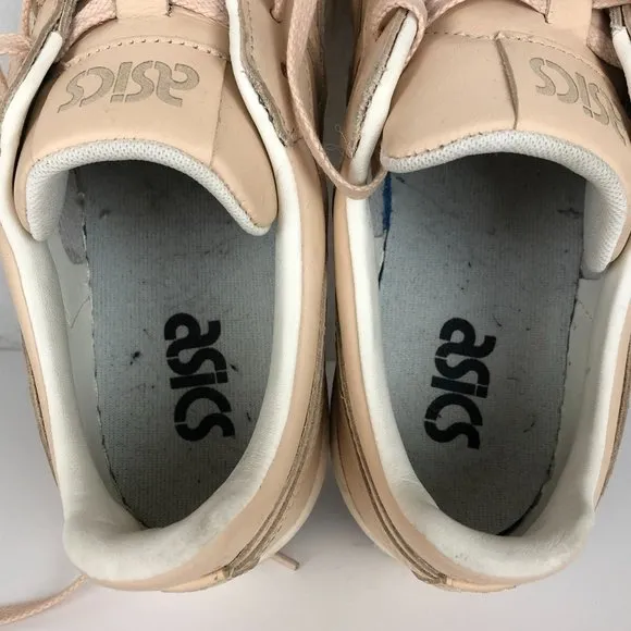 Asics Men's Size 9 Gel PTG Beige Leather Lace-Up Low Top Sneakers Shoes