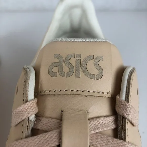 Asics Men's Size 9 Gel PTG Beige Leather Lace-Up Low Top Sneakers Shoes