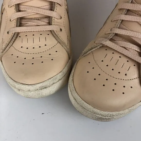 Asics Men's Size 9 Gel PTG Beige Leather Lace-Up Low Top Sneakers Shoes