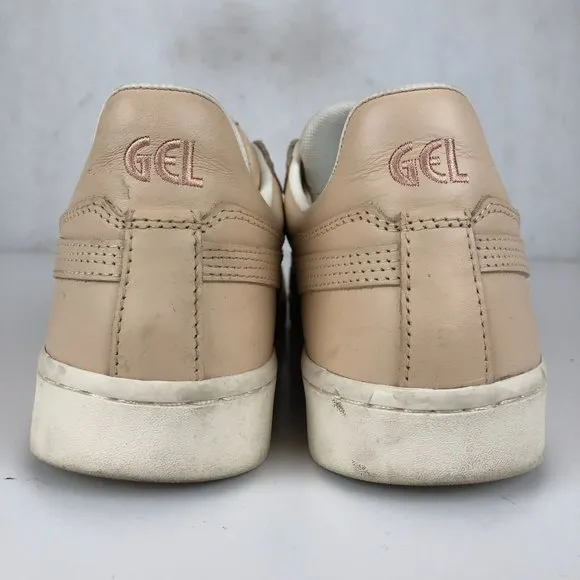 Asics Men's Size 9 Gel PTG Beige Leather Lace-Up Low Top Sneakers Shoes