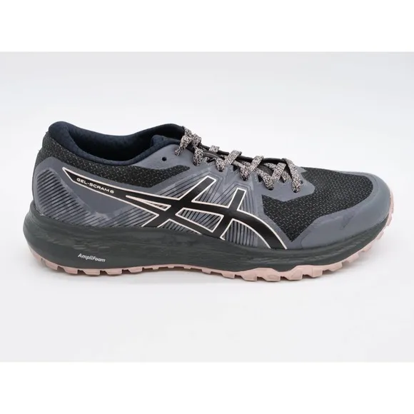 Asics Running Shoes Womens 9 Gel Scram 6 Black Gray Low Top Athletic Sneakers