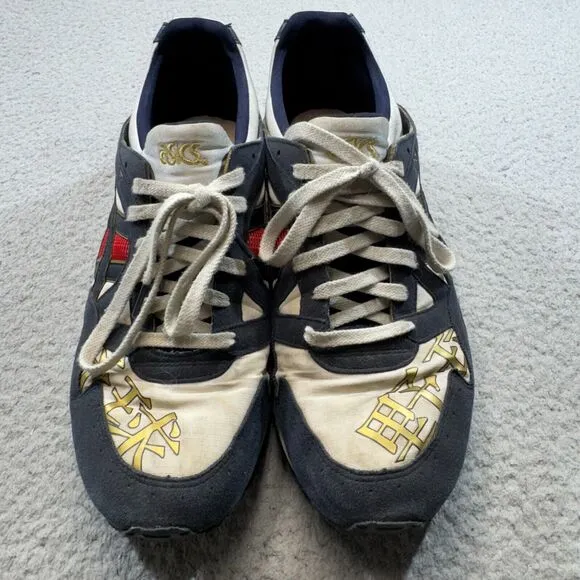 Asics Shoes Gel Lyte V Blue Men 11 Blue Sneakers Japanese Style Retro Athletic