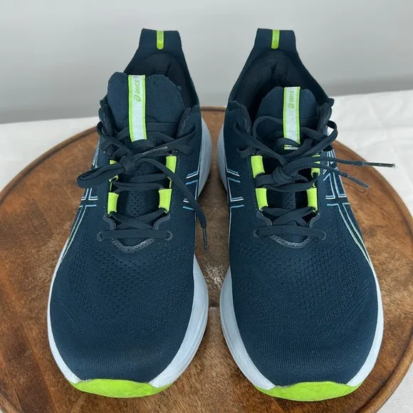 Asics Shoes Mens 11.5 Gel Nimbus 26 Blue Gray Green Running Sneakers