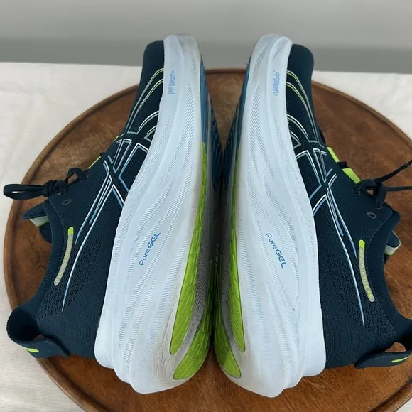 Asics Shoes Mens 11.5 Gel Nimbus 26 Blue Gray Green Running Sneakers