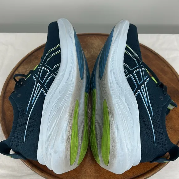 Asics Shoes Mens 11.5 Gel Nimbus 26 Blue Gray Green Running Sneakers