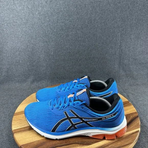 Asics Shoes Mens 11.5 Gel Pulse 11 Running Sneakers Blue Round Toe Logo 1011A550