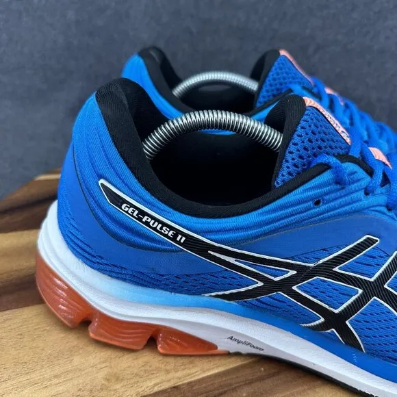Asics Shoes Mens 11.5 Gel Pulse 11 Running Sneakers Blue Round Toe Logo 1011A550