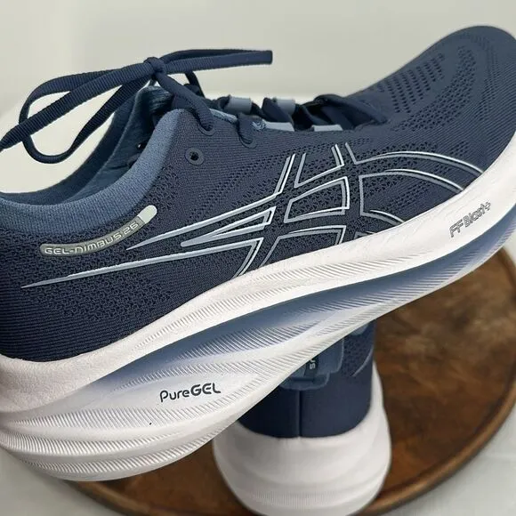 Asics Shoes Mens 9 Gel-Nimbus 26 Thunder Blue/Denim Blue Running Sneakers