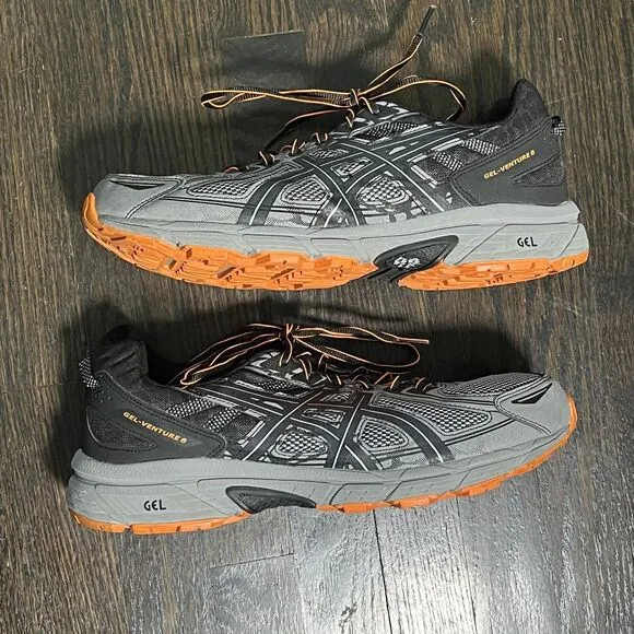 Asics Sneakers Mens 11.5 4E Extra Wide Gray Gel Venture 6 T7G3Q Running Shoes