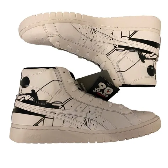 ASICS Tiger x Disney 90th Anniversary Mickey Mouse Sneakers Mens 11.5 FLAWED