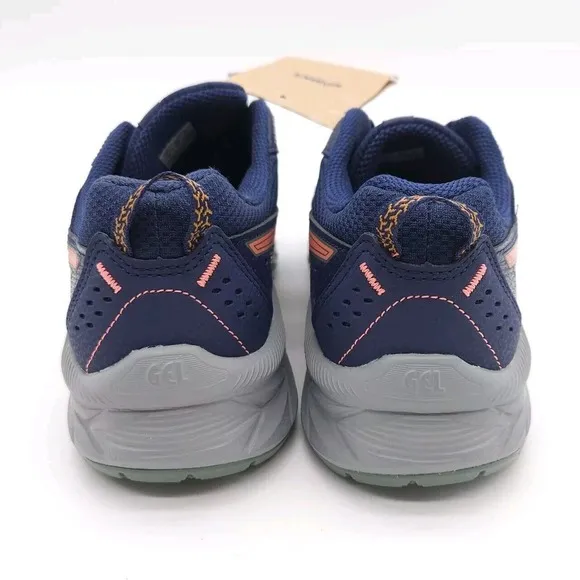 Asics (Womens 7 Wide) Gel-Venture 9 Lace Up Running Shoes Indigo Blue/Papaya New