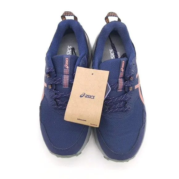 Asics (Womens 7 Wide) Gel-Venture 9 Lace Up Running Shoes Indigo Blue/Papaya New