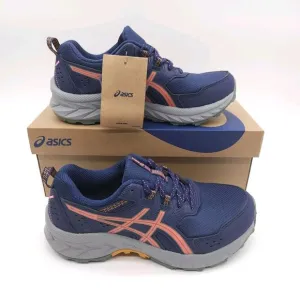 Asics (Womens 7 Wide) Gel-Venture 9 Lace Up Running Shoes Indigo Blue/Papaya New
