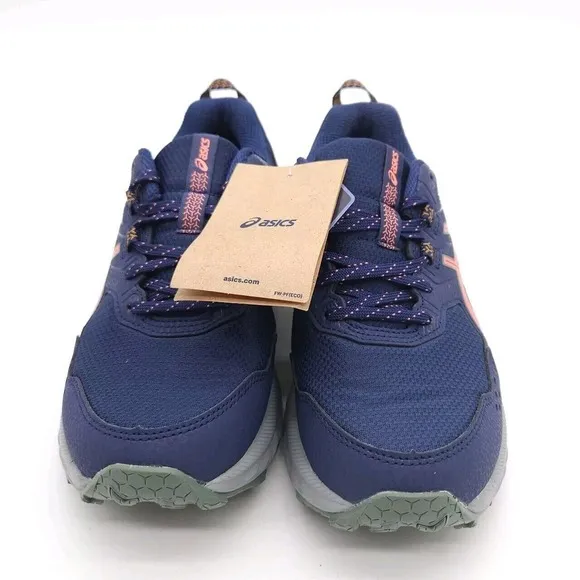 Asics (Womens 7 Wide) Gel-Venture 9 Lace Up Running Shoes Indigo Blue/Papaya New