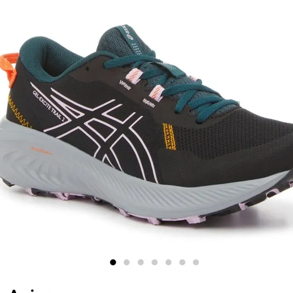 ASICS WOMEN'S ASICS GEL EXCITE TRAIL 2 RUNNING SHOES black/light ube 11 NWT