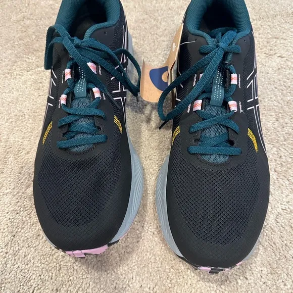 ASICS WOMEN'S ASICS GEL EXCITE TRAIL 2 RUNNING SHOES black/light ube 11 NWT