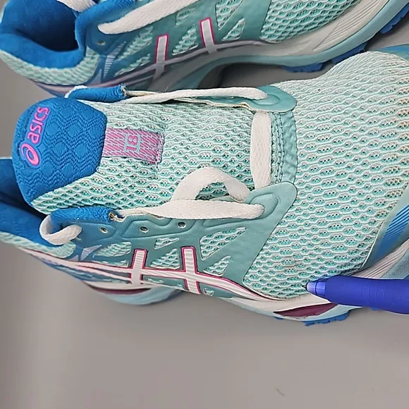 Asics Women's Gel-Cumulus 18 Aqua Splash / White Pink Glow Running shoes Women 8