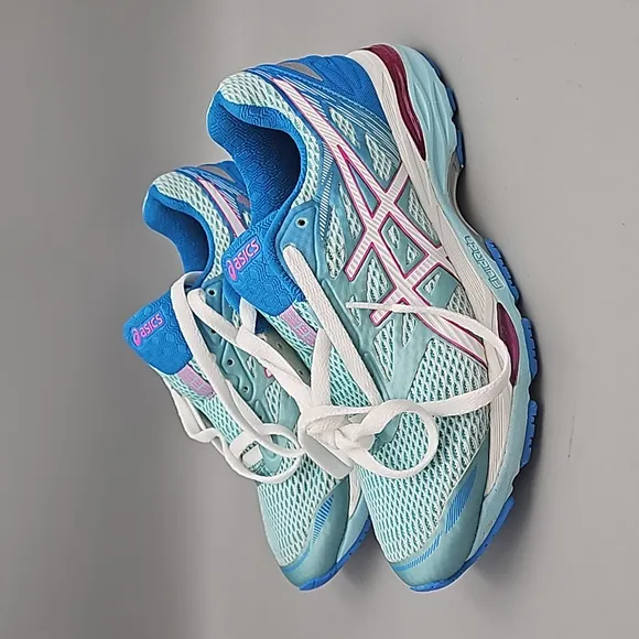 Asics Women's Gel-Cumulus 18 Aqua Splash / White Pink Glow Running shoes Women 8