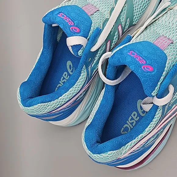 Asics Women's Gel-Cumulus 18 Aqua Splash / White Pink Glow Running shoes Women 8