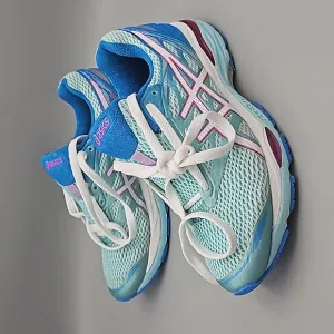 Asics Women's Gel-Cumulus 18 Aqua Splash / White Pink Glow Running shoes Women 8