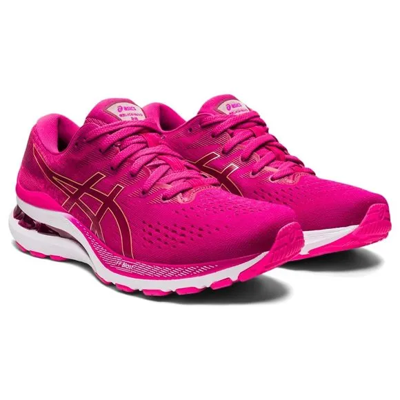 ASICS WOMEN'S GEL-KAYANO 28 RUNNING SHOES, 5, FUCHSIA RED/PINK GLO
