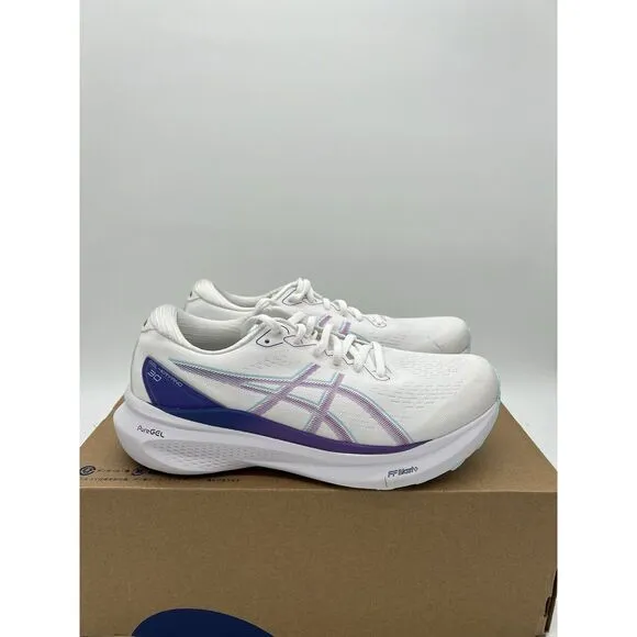 ASICS Women’s GEL-KAYANO 30 Running Shoes White Grape Size 9.5 NEW *READ*