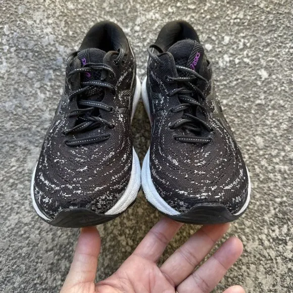 Asics Womens Gel Nimbus 24 MK 1012B202 Black Running Shoes Sneakers Size 9