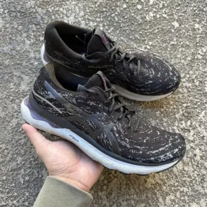 Asics Womens Gel Nimbus 24 MK 1012B202 Black Running Shoes Sneakers Size 9