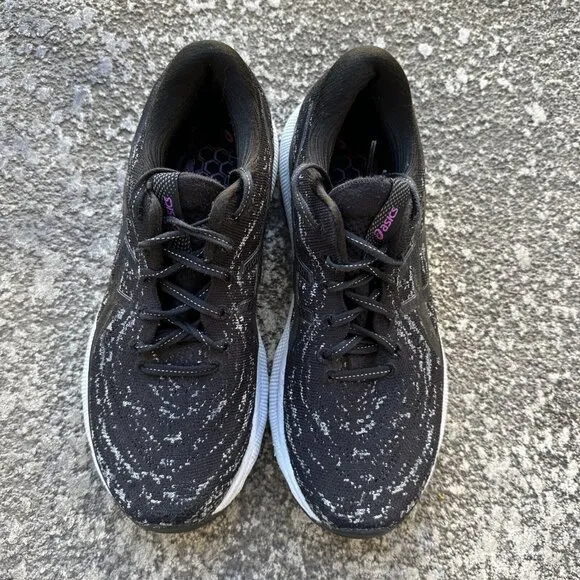 Asics Womens Gel Nimbus 24 MK 1012B202 Black Running Shoes Sneakers Size 9