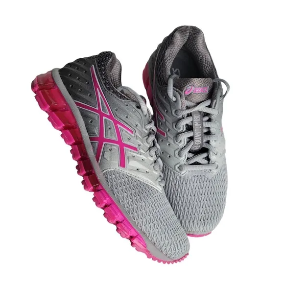 Asics Women's Gel-Quantum 180 2 Mid Grey / Pink Glow Carbon Ankle-High Running