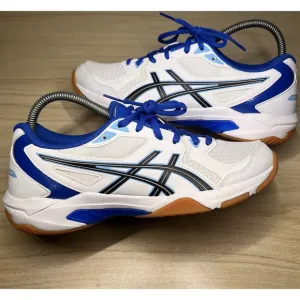 ASICS Women's Gel-Rocket 10 Volleyball Court Shoes 8M White Gum Arctic Blue