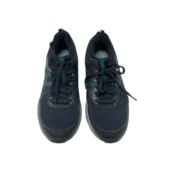 Asics Womens Gel Venture 8 1012B230 Black Green Running Shoes Sneakers Size 8.5