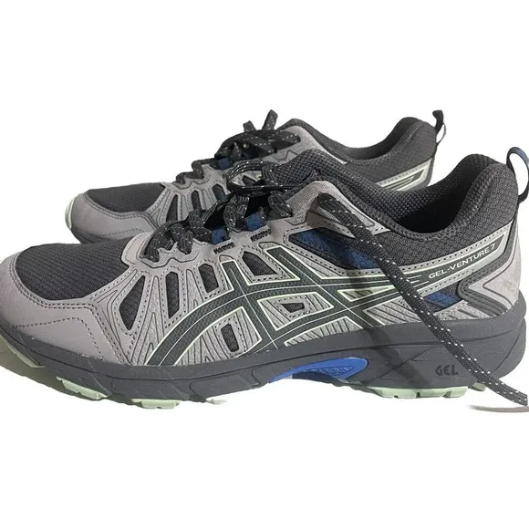ASICS Women’s Gel-Venture 8 Trail Running Shoes Size 10 Gray Green 1012A476