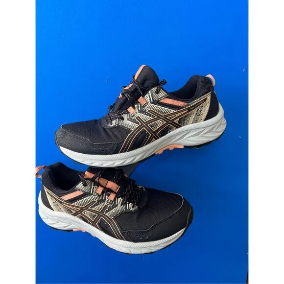 Asics Womens Gel Venture 9 1012B313 Black Running Shoes Sneakers Size 11