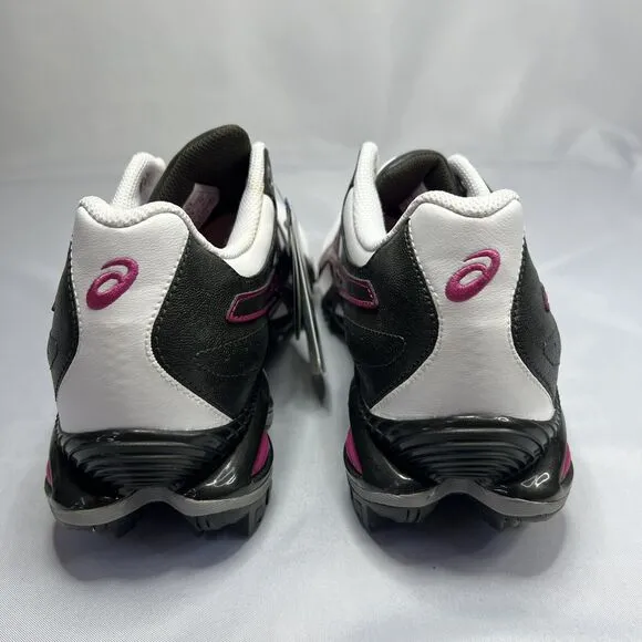 Asics Womens Golf Shoes Cleats P082Y GEL-Linksmaster White/Pink Size 10