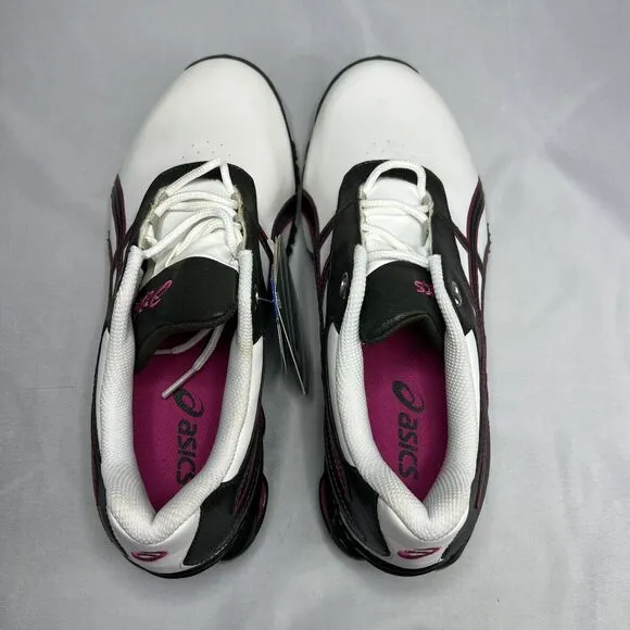 Asics Womens Golf Shoes Cleats P082Y GEL-Linksmaster White/Pink Size 10