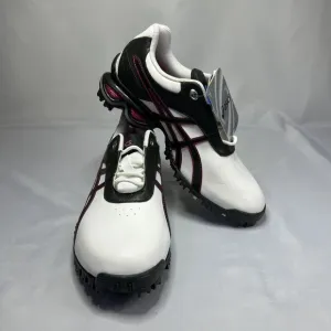 Asics Womens Golf Shoes Cleats P082Y GEL-Linksmaster White/Pink Size 10