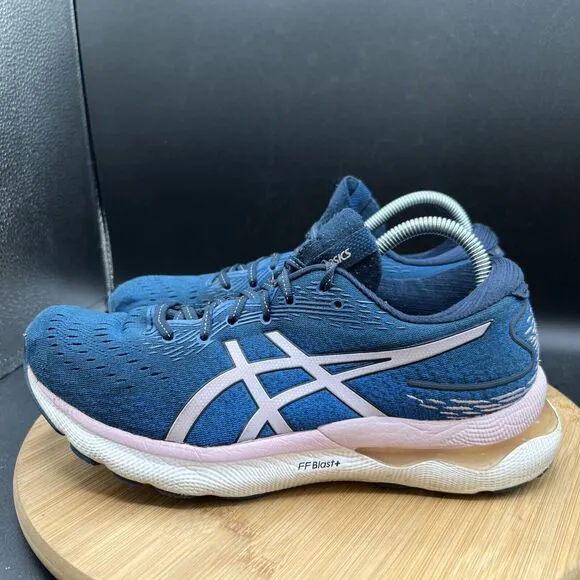 Asics Womens Size 10 Gel Nimbus 24 1012B201 Blue Running Shoes Sneakers