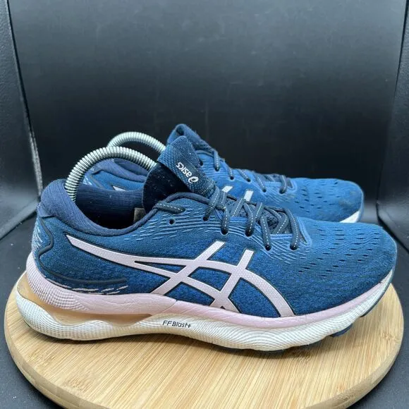 Asics Womens Size 10 Gel Nimbus 24 1012B201 Blue Running Shoes Sneakers