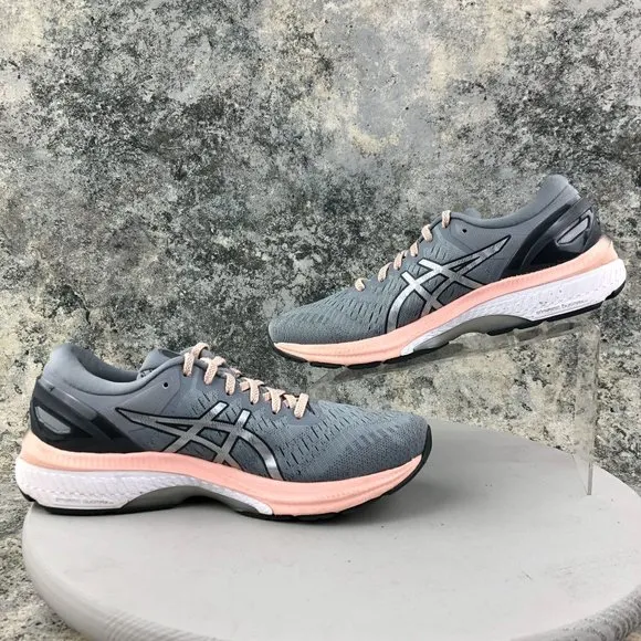 Asics Women's Size 11 Gel-Kayano 27 Grey Lace-Up Running Shoes Sneakers