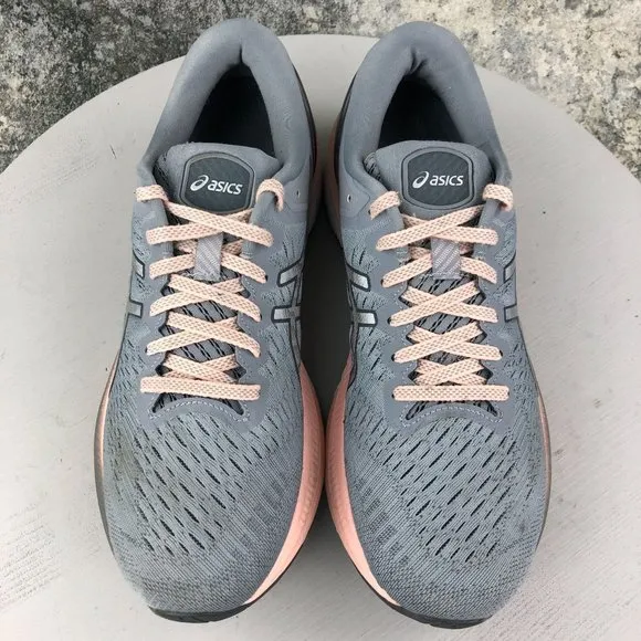 Asics Women's Size 11 Gel-Kayano 27 Grey Lace-Up Running Shoes Sneakers