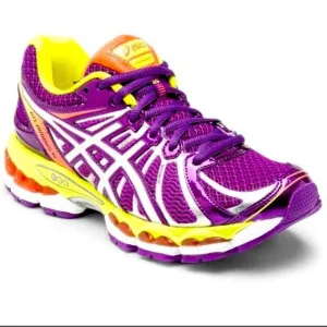 Asics GEL Nimbus 15 rare colorway Purple Yellow Orange womens 9 US 40.5 EUR