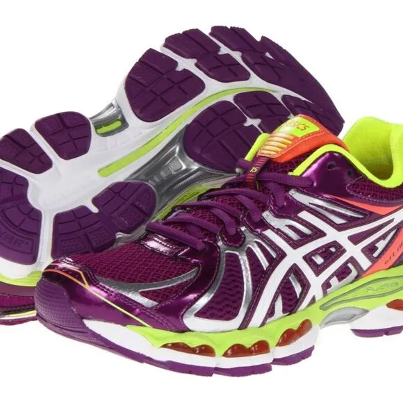 Asics GEL Nimbus 15 rare colorway Purple Yellow Orange womens 9 US 40.5 EUR