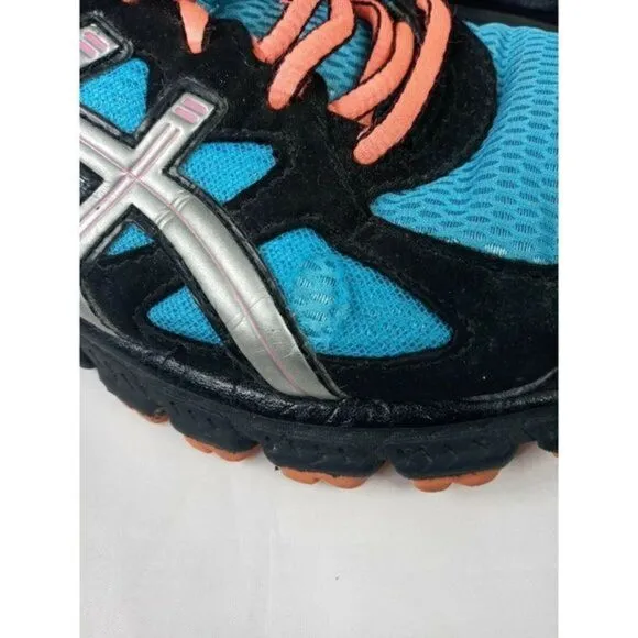 Asics Gel Scram Women's Shoes Size 8 T2J6Q Teal,Black,Pink Preowned‎