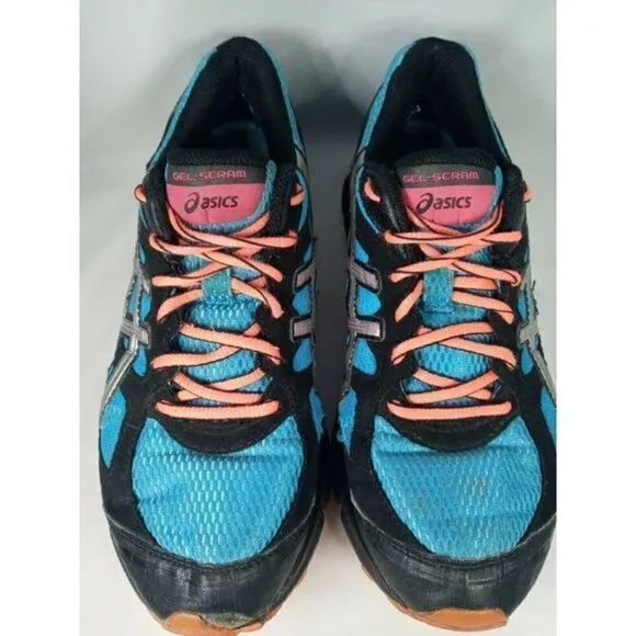Asics Gel Scram Women's Shoes Size 8 T2J6Q Teal,Black,Pink Preowned‎