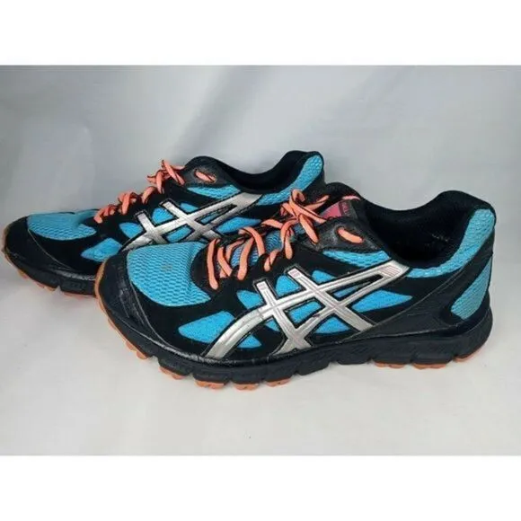 Asics Gel Scram Women's Shoes Size 8 T2J6Q Teal,Black,Pink Preowned‎